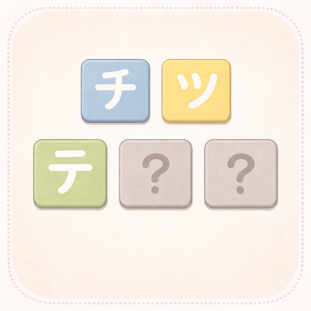 【小学生向け（高学年）】Q125.タチツテトのタとトが見つかりません。どこにあるでしょうか。
