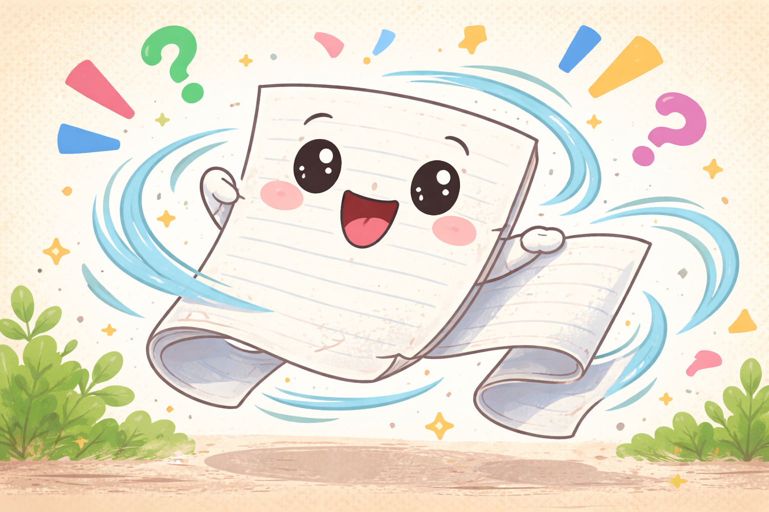 【小学生向け（低学年）】Q169 いつもくるくるとまわしながら使う（つかう）紙（かみ）はなんでしょう