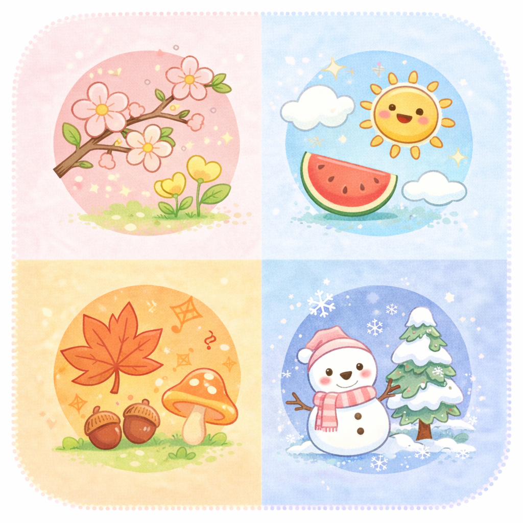 【ひっかけ なぞなぞ】Q89 春、夏、秋、冬、一年で一番長いのは？