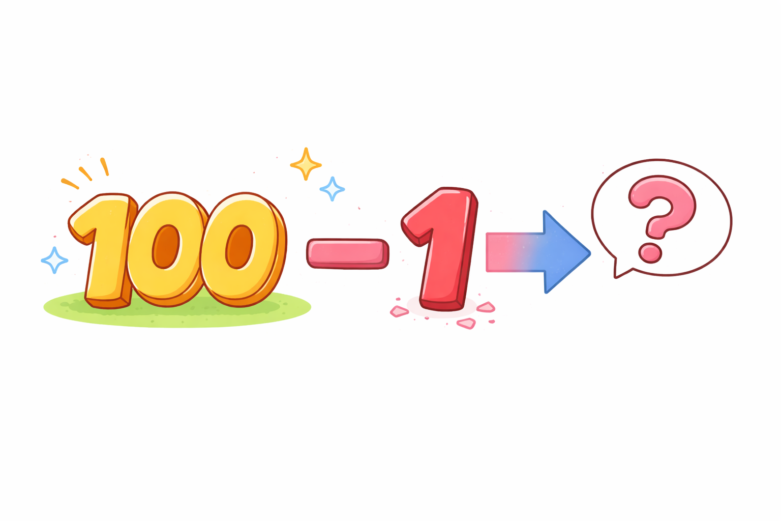 【ひっかけ なぞなぞ】Q181 百から一を引いたらどうなるでしょう