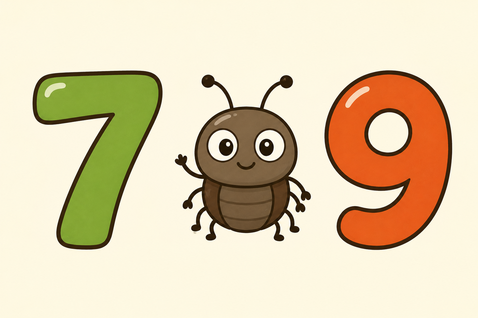 【幼児向け なぞなぞ】Q166 7と９のあいだにいるむし、なーんだ