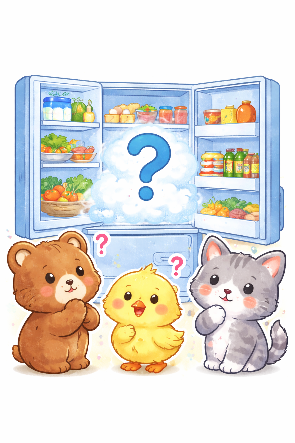 【幼児向け なぞなぞ】Q11.れいぞうこのなかにいるどうぶつってなあに