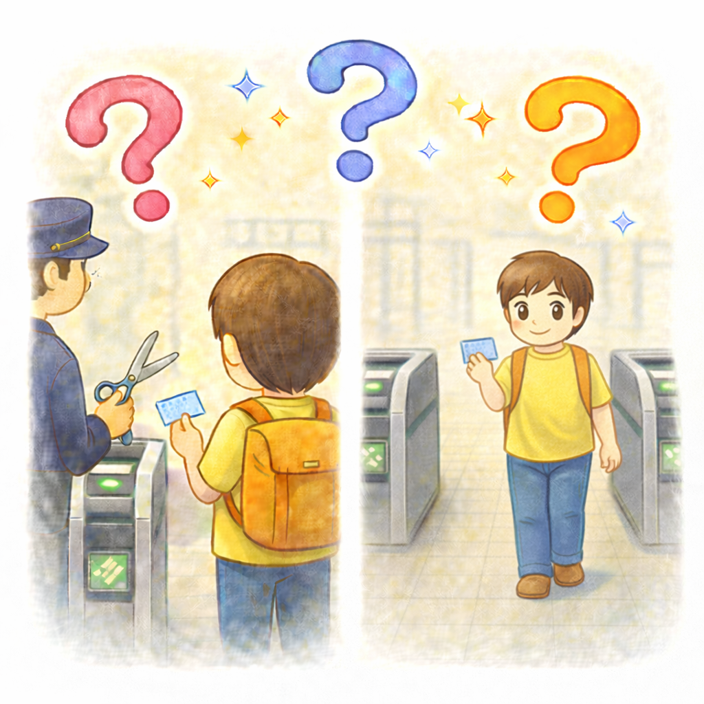 【小学生向け（低学年）】Q24.行くときには切るけど、帰るときには切らないものはなあに