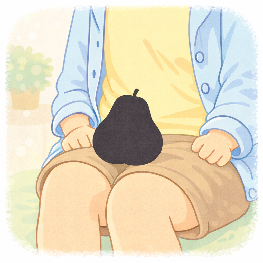 【幼児向け なぞなぞ】Q55 ひざのうえにあるくだもの、なーんだ