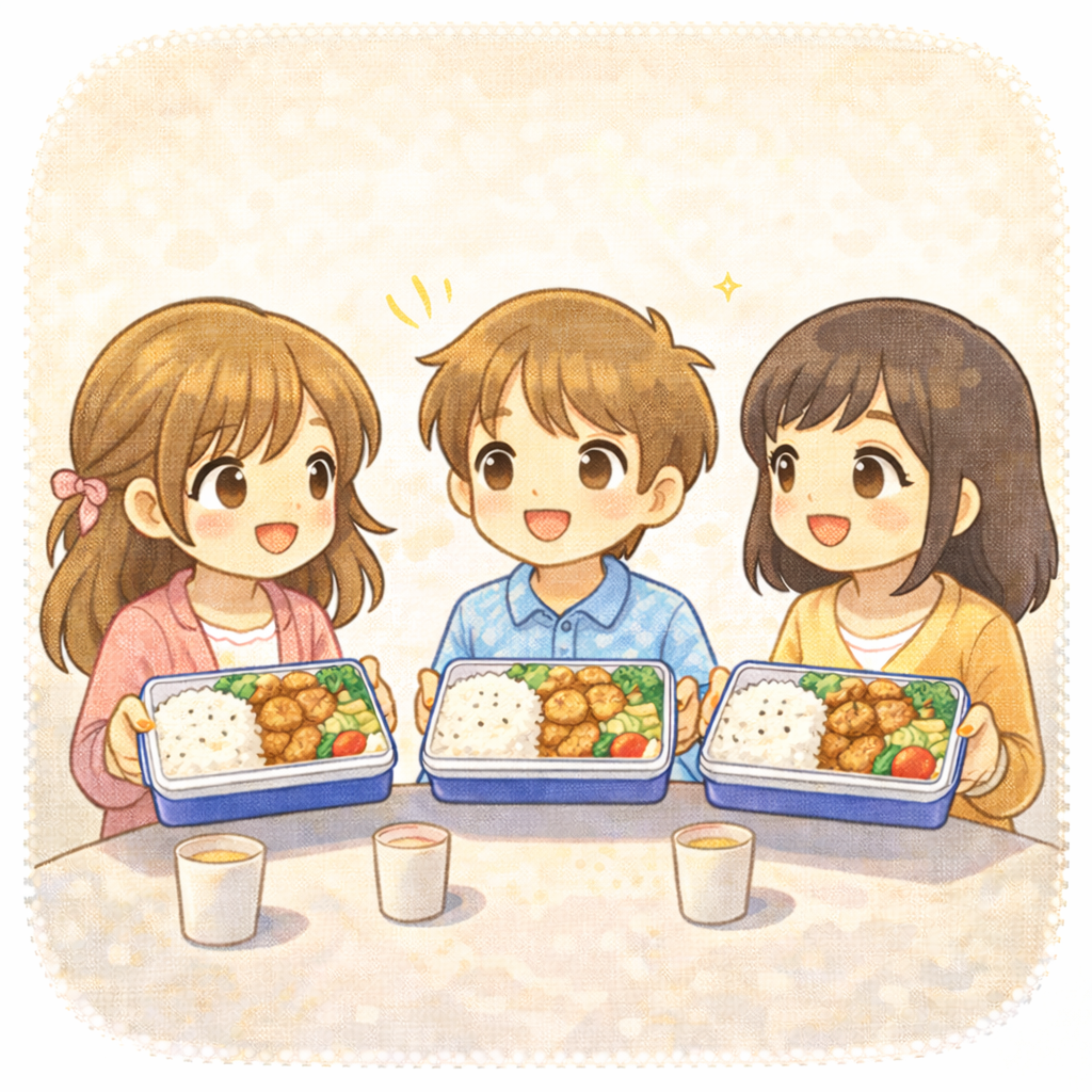 【大人向け なぞなぞ】Q73 友達と3回もお弁当の中身がかぶりました。さて、何のメニューでしょう。